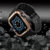 Apple Watch 4/5/6/7/8/SE (42/44/45mm) Armored Óraszíj és Tok Fekete-9145576231678 3 kép