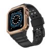 Apple Watch 4/5/6/7/8/SE (42/44/45mm) Armored Óraszíj és Tok Fekete-9145576231678 7 kép