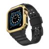 Apple Watch 4/5/6/7/8/SE (42/44/45mm) Armored Óraszíj és Tok Fekete-9145576231692 4 kép