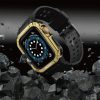 Apple Watch 4/5/6/7/8/SE (42/44/45mm) Armored Óraszíj és Tok Fekete-9145576231692 5 kép