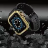 Apple Watch 4/5/6/7/8/SE (42/44/45mm) Armored Óraszíj és Tok Fekete-9145576231692 6 kép