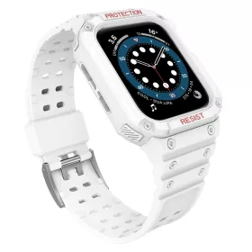 Apple Watch 4/5/6/7/8/SE (42/44/45mm) Armored Óraszíj és Tok Fehér-9145576231715 9 kép