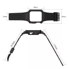 Apple Watch 4/5/6/7/8/SE (42/44/45mm) Armored Óraszíj és Tok Fehér-9145576231722 1 kép