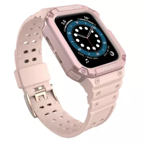 Apple Watch 4/5/6/7/8/SE (42/44/45mm) Armored Óraszíj és Tok Pink-9145576231760 5 kép