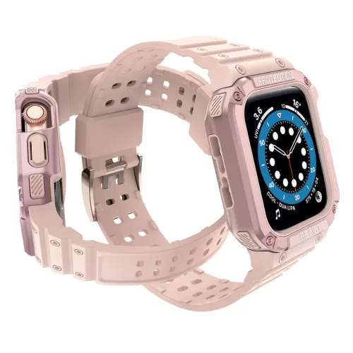 Apple Watch 4/5/6/7/8/SE (42/44/45mm) Armored Óraszíj és Tok Pink-9145576231760 2 kép