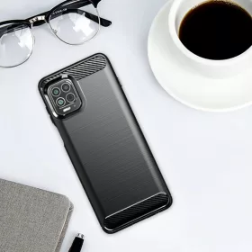 Motorola Moto G100 / Edge S Carbon szénszál mintájú TPU tok fekete-9111201937468 1 kép