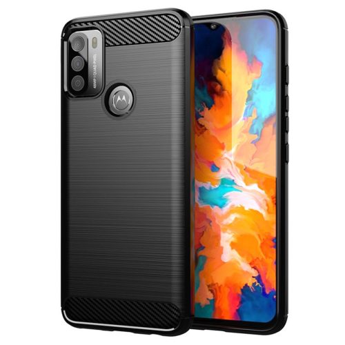 Motorola Moto G50 Carbon szénszál mintájú TPU tok fekete-9111201937475 13 kép