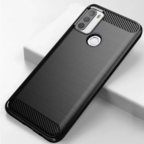Motorola Moto G50 Carbon szénszál mintájú TPU tok fekete-9111201937475 2 kép