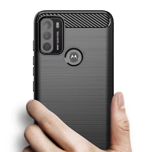 Motorola Moto G50 Carbon szénszál mintájú TPU tok fekete-9111201937475 7 kép