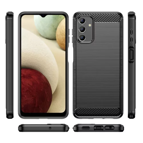 Samsung Galaxy A13 5G Carbon szénszál mintájú TPU tok fekete-9145576232088 6 kép