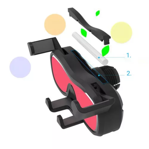 Univerzális Gravity autós telefontartó szellőzőre ezüst YC06-9145576238295 5 kép