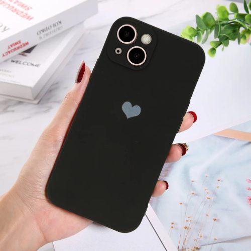 iPhone 11 Pro Max Vennus szilikon tok szív mintával fekete-5900217907275 6 kép