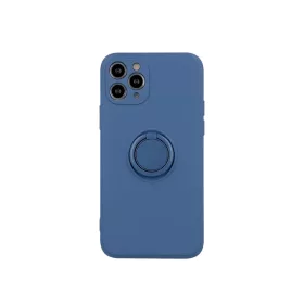 iPhone 13 Mini Szilikon tok hátlapi gyűrűvel sötétkék-5900495947895 1 kép