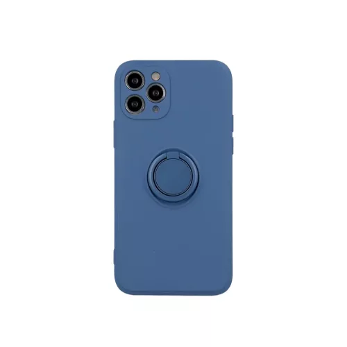 iPhone 13 Mini Szilikon tok hátlapi gyűrűvel sötétkék-5900495947895 1 kép