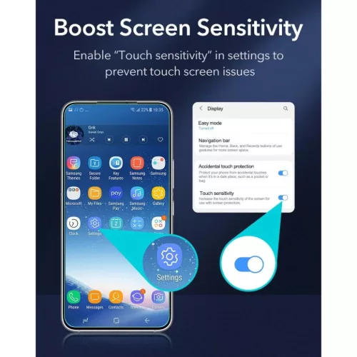 Samsung Galaxy S22 Plus ESR Liquid Skin kijelzővédő fólia 3 db-4894240159446 2 kép