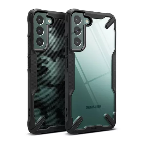 Samsung Galaxy S22 Plus Ringke Fusion X tok terepmintás fekete-8809848202711 3 kép