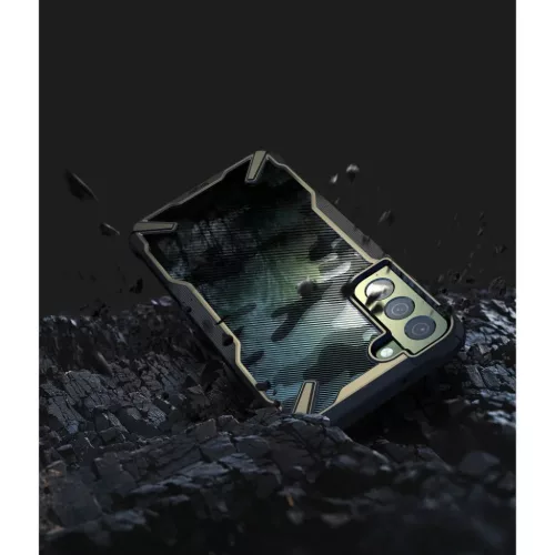 Samsung Galaxy S22 Plus Ringke Fusion X tok terepmintás fekete-8809848202711 4 kép