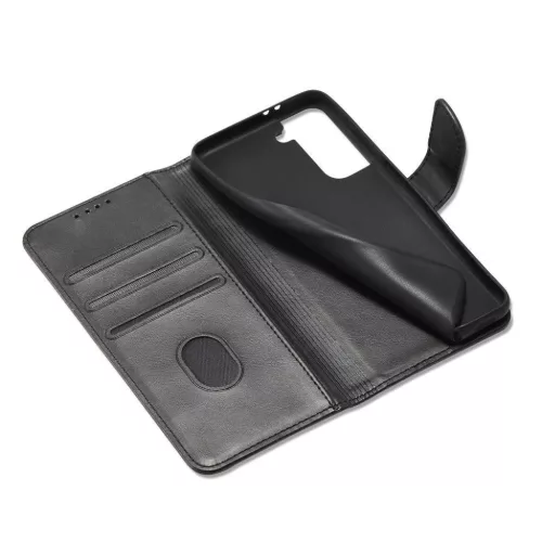 Samsung S22+ Plus Elegant mágneses bőr fliptok fekete-9145576240786 7 kép