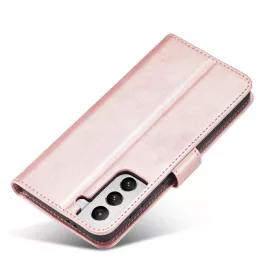 Samsung S22+ Plus Elegant mágneses bőr fliptok pink-9145576240809 1 kép