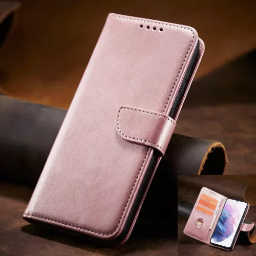 Samsung S22+ Plus Elegant mágneses bőr fliptok pink-9145576240809 10 kép
