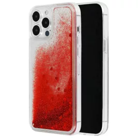 iPhone 11 Pro Liquid Heart folyékony flitteres tok piros-5900217915935 4 kép