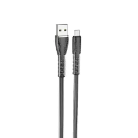 Borofone Clear Shadow Jelly USB - micro USB kábel BU31 2.4A 1m fekete-6974443382105 1 kép
