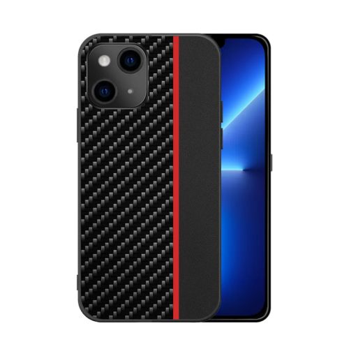 Xiaomi Redmi 10 Tel Protect Carbon Tok Fekte / Piros Csík