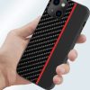 Xiaomi Redmi 10 Tel Protect Carbon Tok Fekte / Piros Csík-5900217908432 5 kép