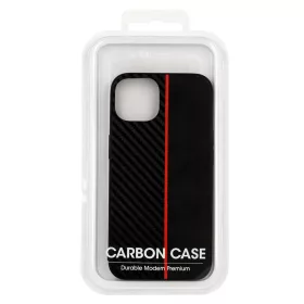 Xiaomi Redmi 9 Tel Protect Carbon Tok Fekte / Piros Csík-5900217908371 2 kép