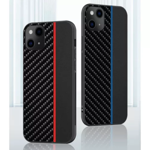 Xiaomi Redmi 9 Tel Protect Carbon Tok Fekte / Piros Csík-5900217908371 4 kép