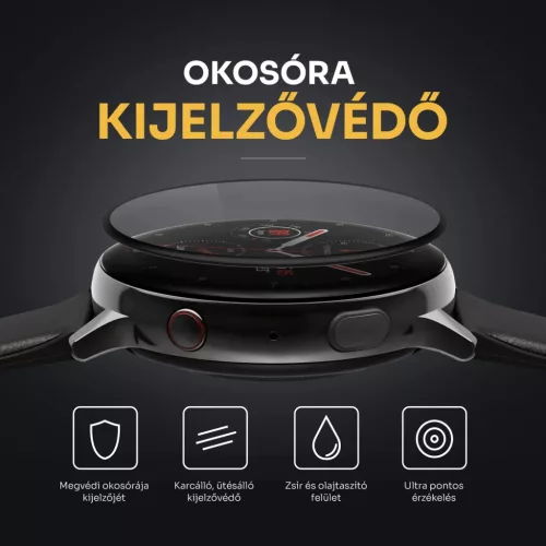 Apple Watch 4/5/6/SE (40mm) 1db Prémum kijelzővédő üvegfólia fek- 3 kép