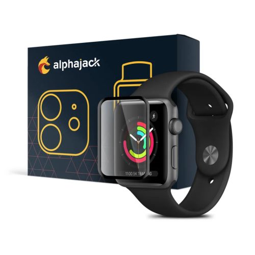Apple Watch 7 (45mm) 1db Prémum kijelzővédő üvegfólia fekete ker- 1 kép