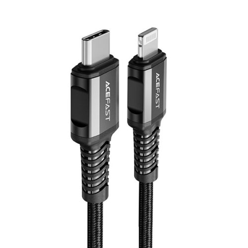 Acefast C1-01 MFI USB Type C - Lightning kábel 1.2m 30W 3A fekete-6974316280484 7 kép