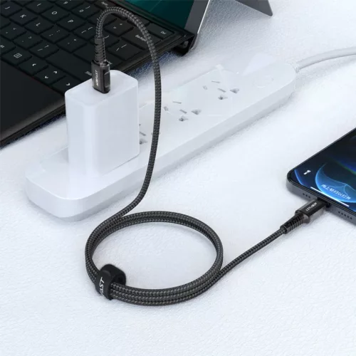 Acefast C1-01 MFI USB Type C - Lightning kábel 1.2m 30W 3A fekete-6974316280484 3 kép