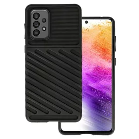   Samsung Galaxy A73 5G Thunder fokozott védelmet biztosító flexibilis TPU tok fekete