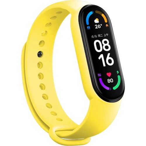 Xiaomi Mi Band 5/6 óraszíj sárga-5900217894179 1 kép