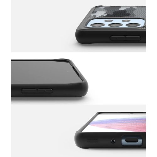 Samsung Galaxy A73 Ringke Fusion Matte TPU tok terepmintás fekete-8809848205378 8 kép