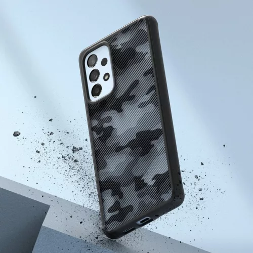 Samsung Galaxy A73 Ringke Fusion Matte TPU tok terepmintás fekete-8809848205378 3 kép