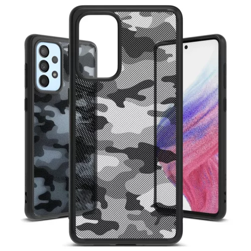 Samsung Galaxy A73 Ringke Fusion Matte TPU tok terepmintás fekete-8809848205378 9 kép