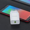 Borofone BN5 Jingrui USB Hálózati töltő QC 3.0 18W fehér-6931474753656 3 kép