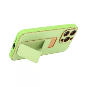 iPhone 13 Pro Tel Protect Luxury bőr tok támasztékkal menta-5900217920816 1 kép