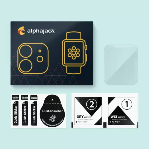 Apple Watch 7 (45mm) 1db kijelzővédő üvegfólia Alphajack- 1 kép