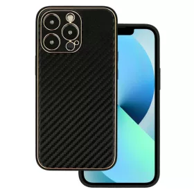   Samsung Galaxy A13 5G Tel Protect Leather Carbon szénszál mintás tok fekete