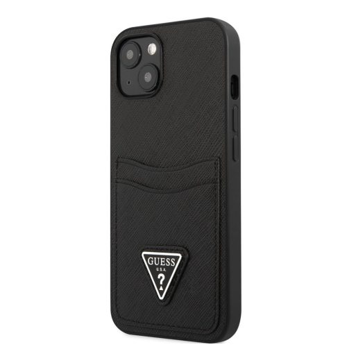 iPhone 13 Mini Guess Saffiano tok dupla kártyatartóval fekete-3666339048082 7 kép