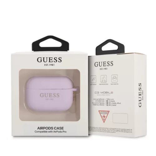Airpods Pro 1/2 Guess 4G Charms szilikon tok lila-3666339039288 3 kép