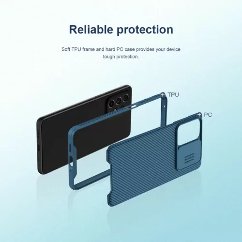 Samsung Galaxy A73 5G Nillkin CamShield Pro tok fekete-6902048237759 3 kép