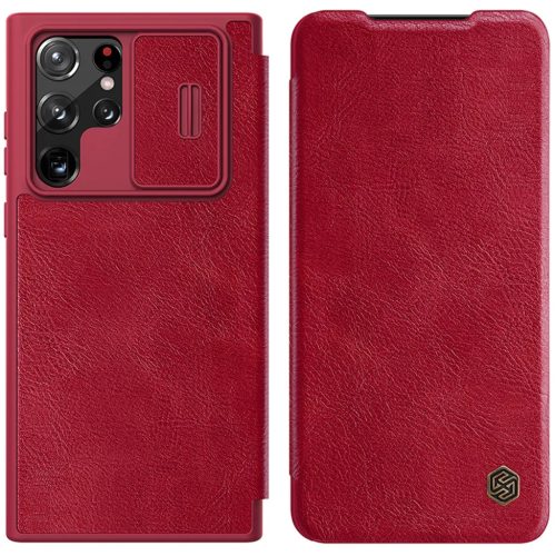 Samsung Galaxy S22 Plus Nillkin Qin Pro bőr fliptok piros-6902048235557 10 kép