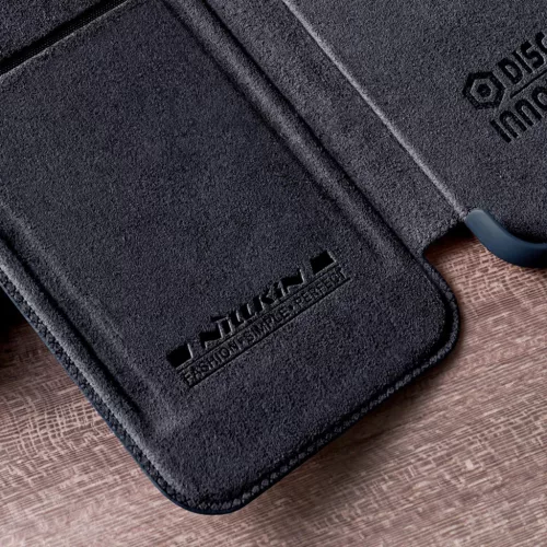 Samsung Galaxy S22 Plus Nillkin Qin Pro bőr fliptok piros-6902048235557 7 kép