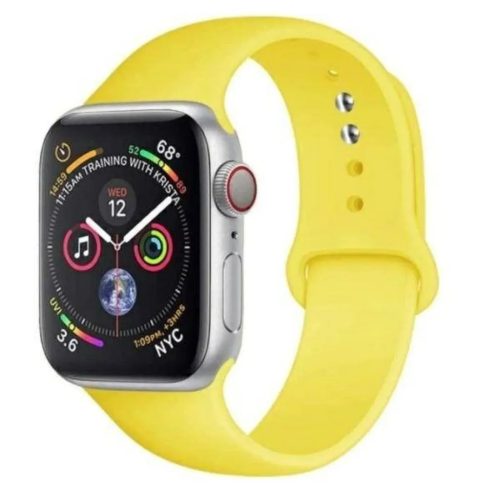 Apple Watch 38/40/41 mm Beline Silicone óraszíj citromsárga-5904422914288 1 kép