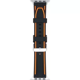 Apple Watch 42/44/45 mm Beline Silicone óraszíj narancs-fekete-5904422914332 1 kép